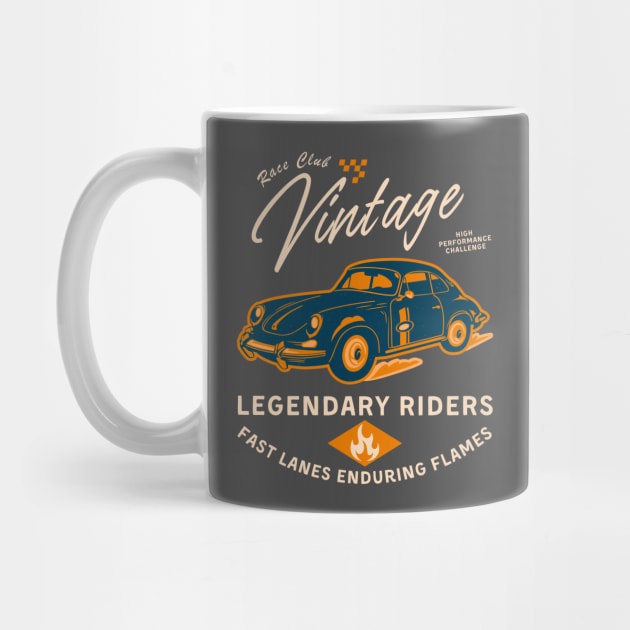 Race Club Vintage Legendary Riders Retro Car Racing by ChasingTees
